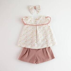 NEW BELAN.J girl's cherie shorts set in pink